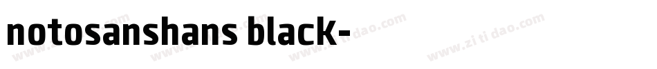 notosanshans black字体转换